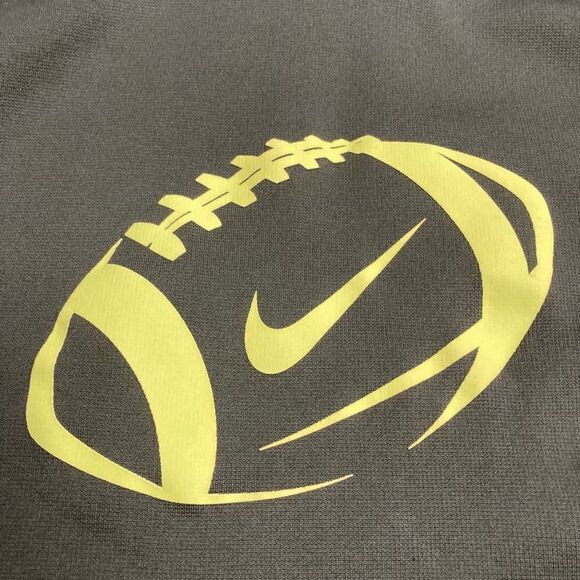 NIKE Boys Therma Fit Hooded Football Sweatshirt Black & Yellow‎ Size XL - Picture 9 of 11